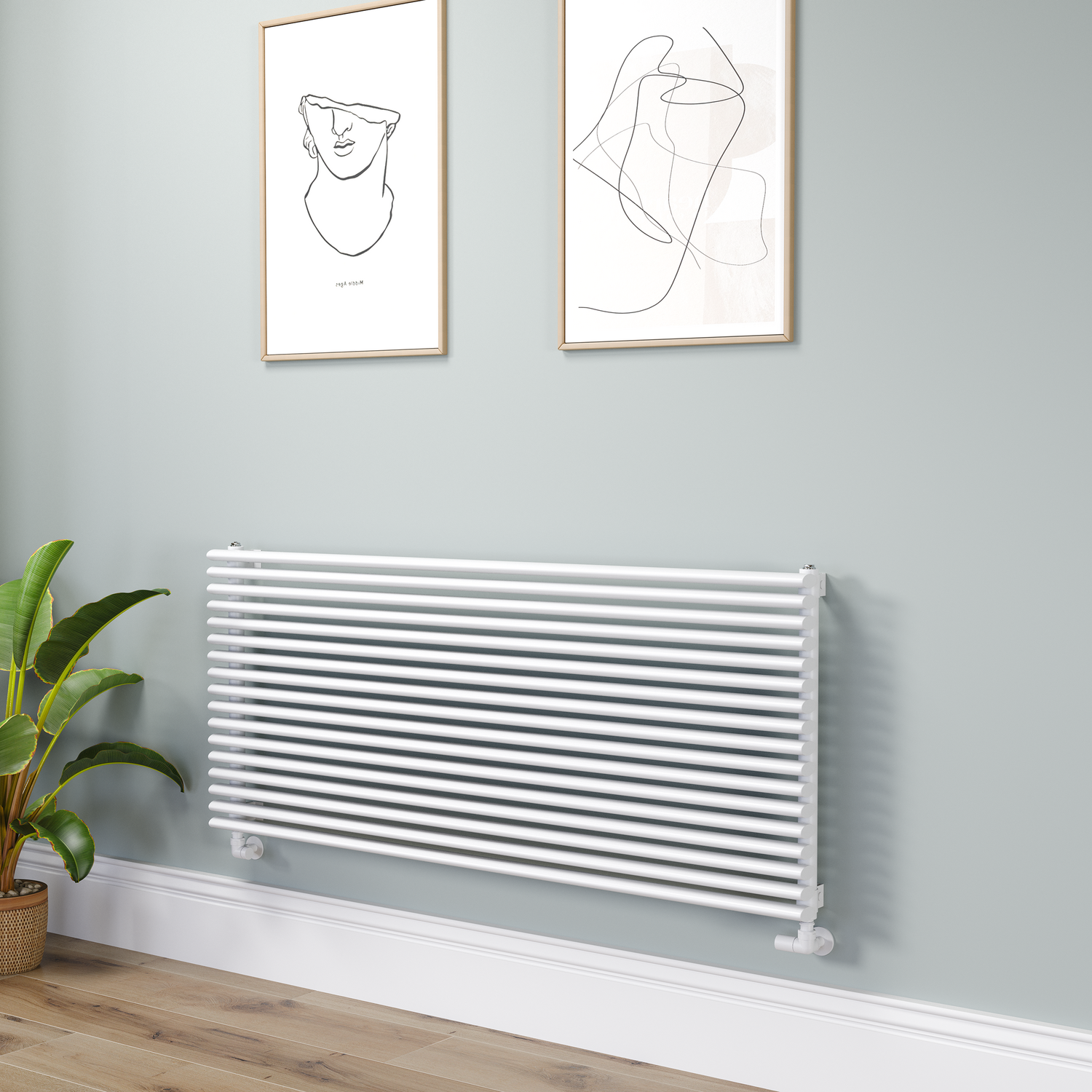 Linea White Oval Unique Designer Radiator
