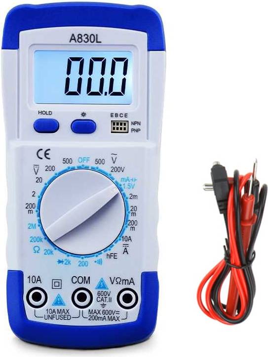Multimeter digital Digital Multimeter A830L Vitgrå