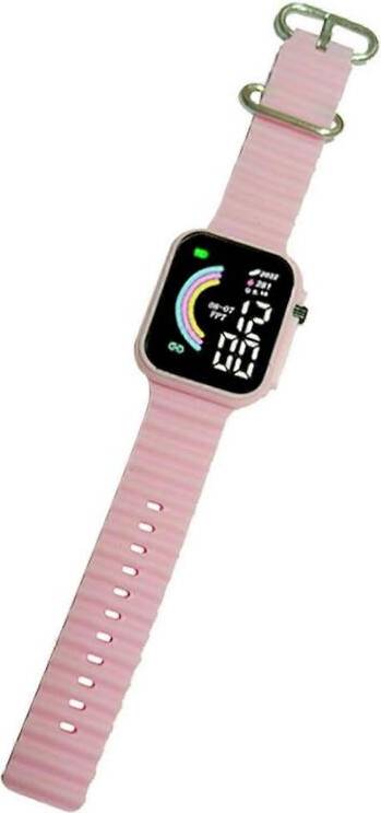 Pink LED Electronic Watch