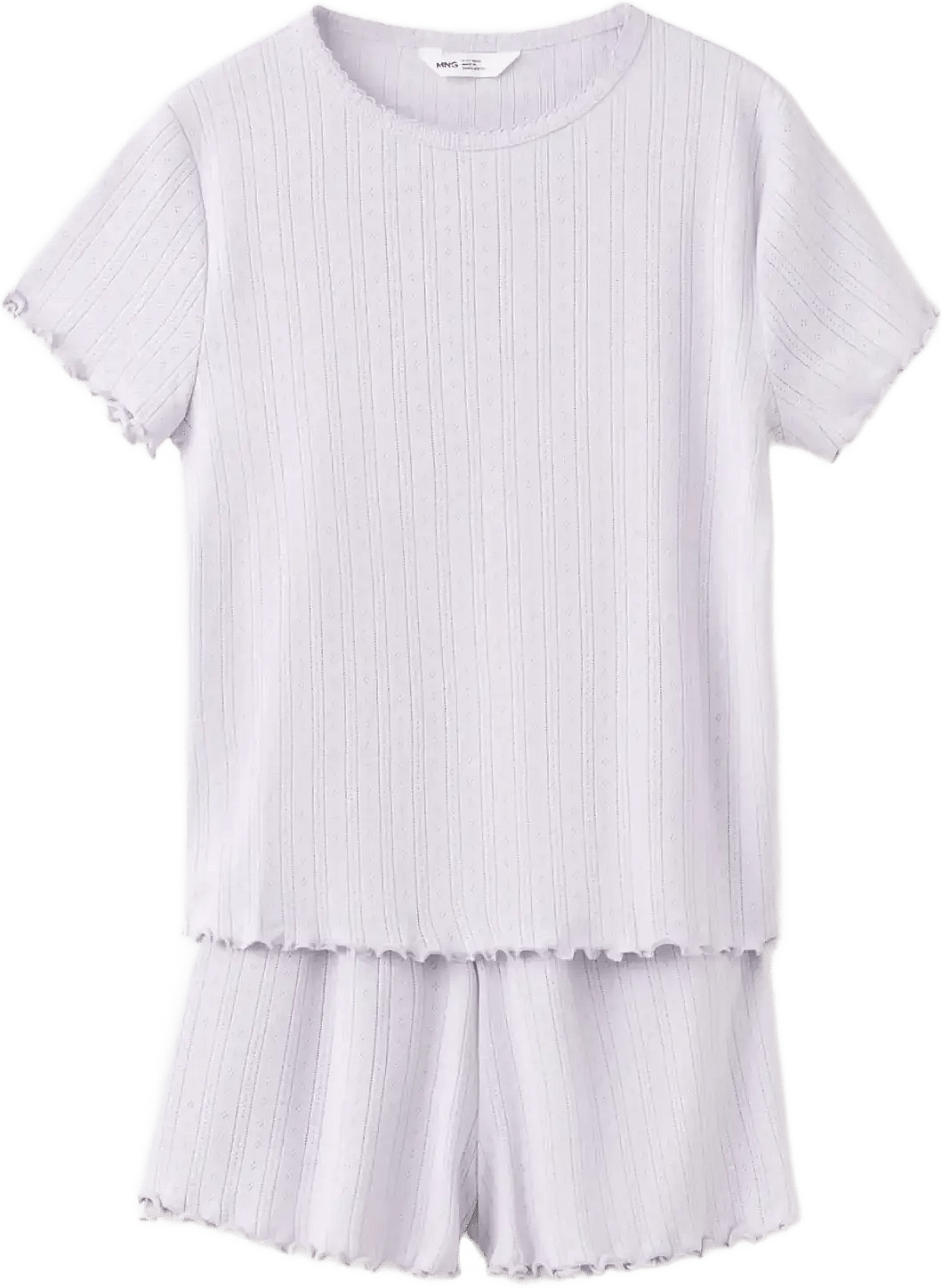 Mango Short Ribbed Pyjama - Purple