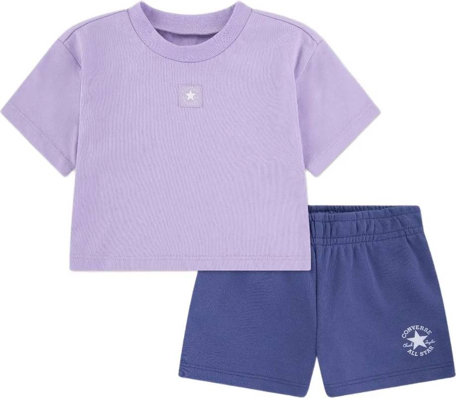 Converse Cnvg Boxy Tee And Short Set - Multi Patterned