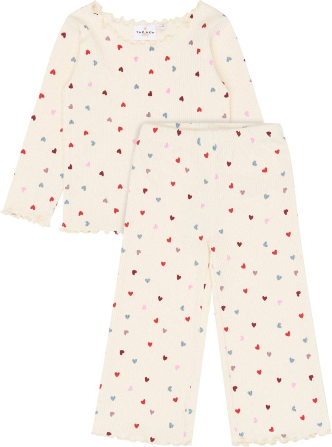 The New Pyjamas Rib 2-Delad - Cream