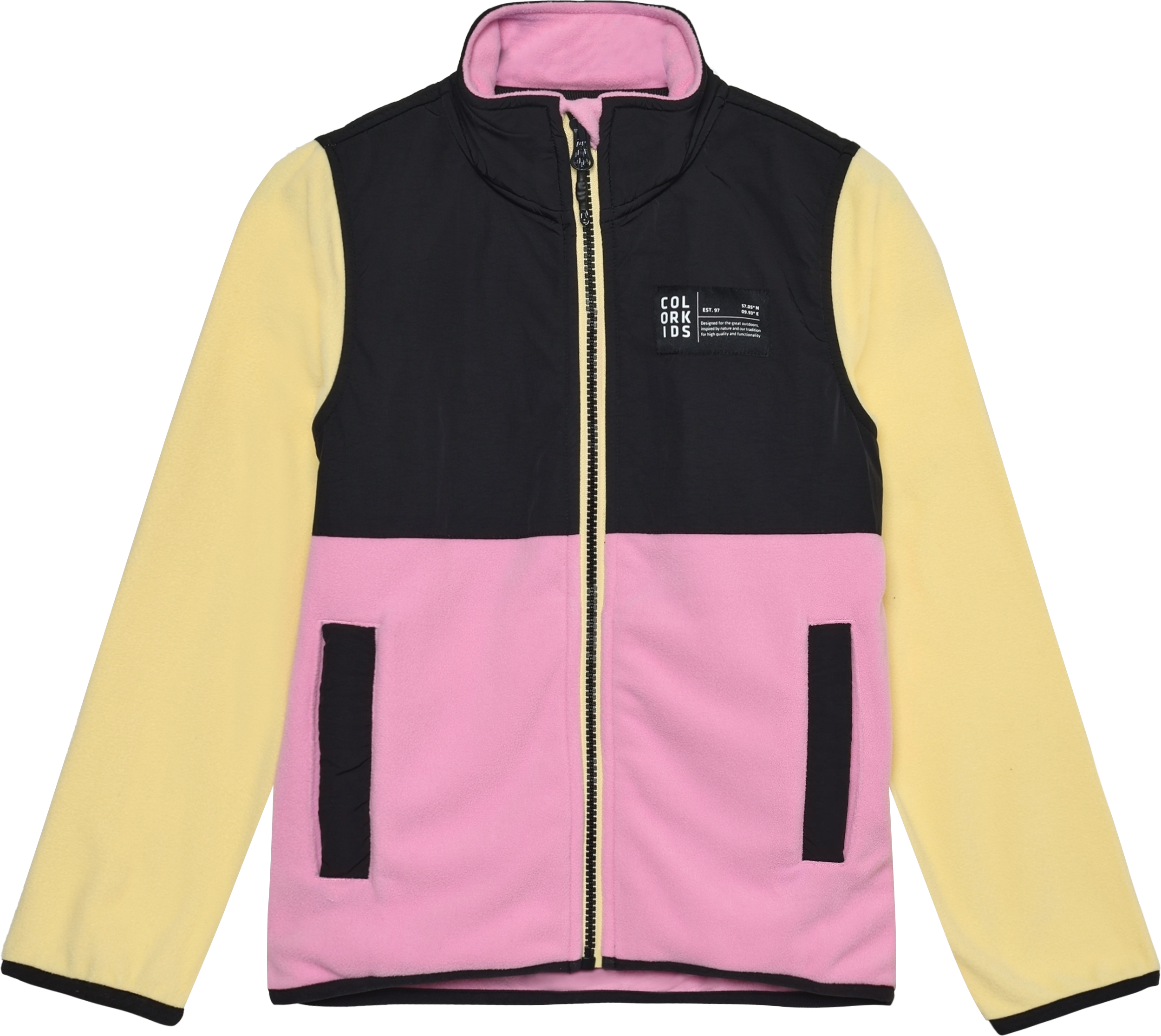 Color Kids Fleece Jacket Multi Patterned Begonia Pink