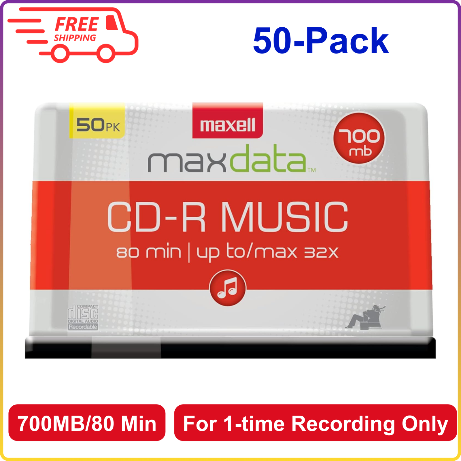 Cd r Maxell CD-R Music Spindle 50-Pk