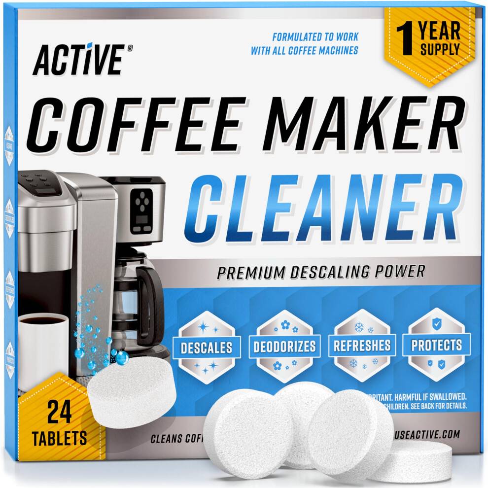 Coffee Machine Cleaner Descaler Tablets 24 Count