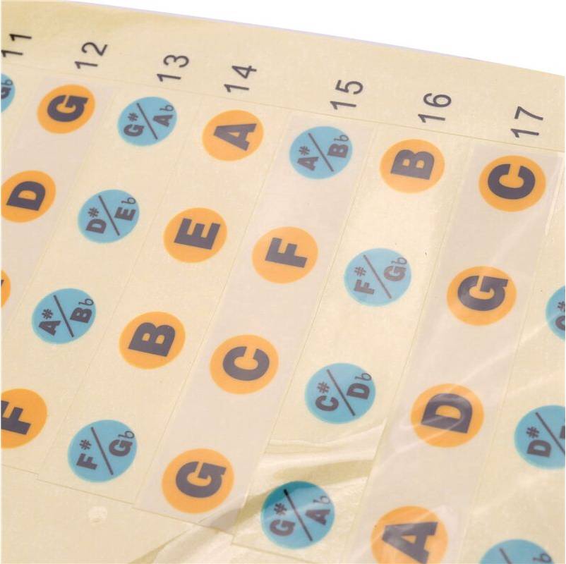3X Guitar Fretboard Note Decals Sticker