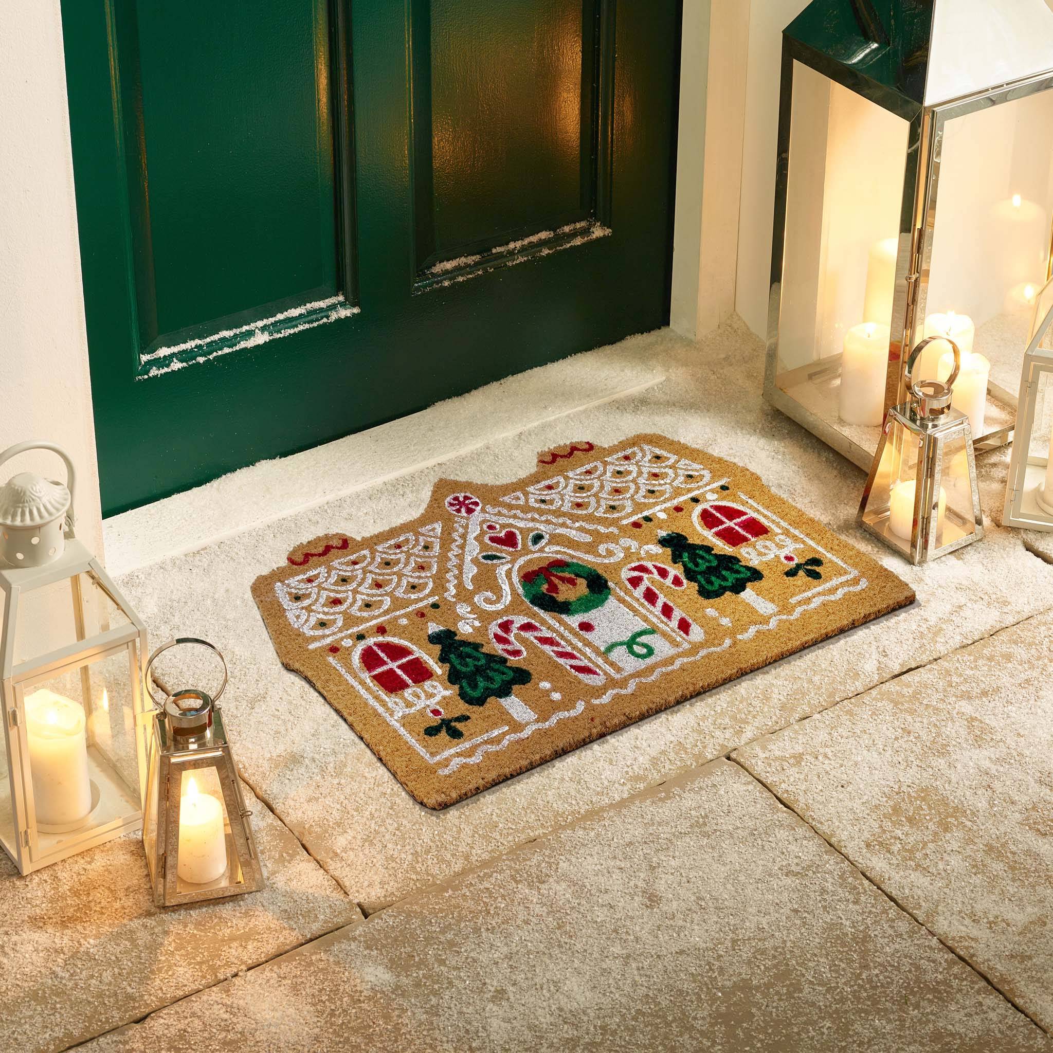 Hug Rug Gingerbread Cottage Coir Doormat Multicolour