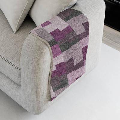 Addison Rugs Premium Machine Washable Modern Blocks Blankets