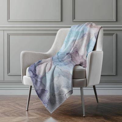 Addison Rugs Premium Machine Washable Abstract Contemporary Sherpa Throw Blanket Blankets