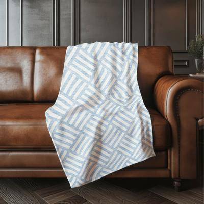 Addison Rugs Premium Machine Washable Contemporary Geo Sherpa Throw Blanket Blankets Multicolor