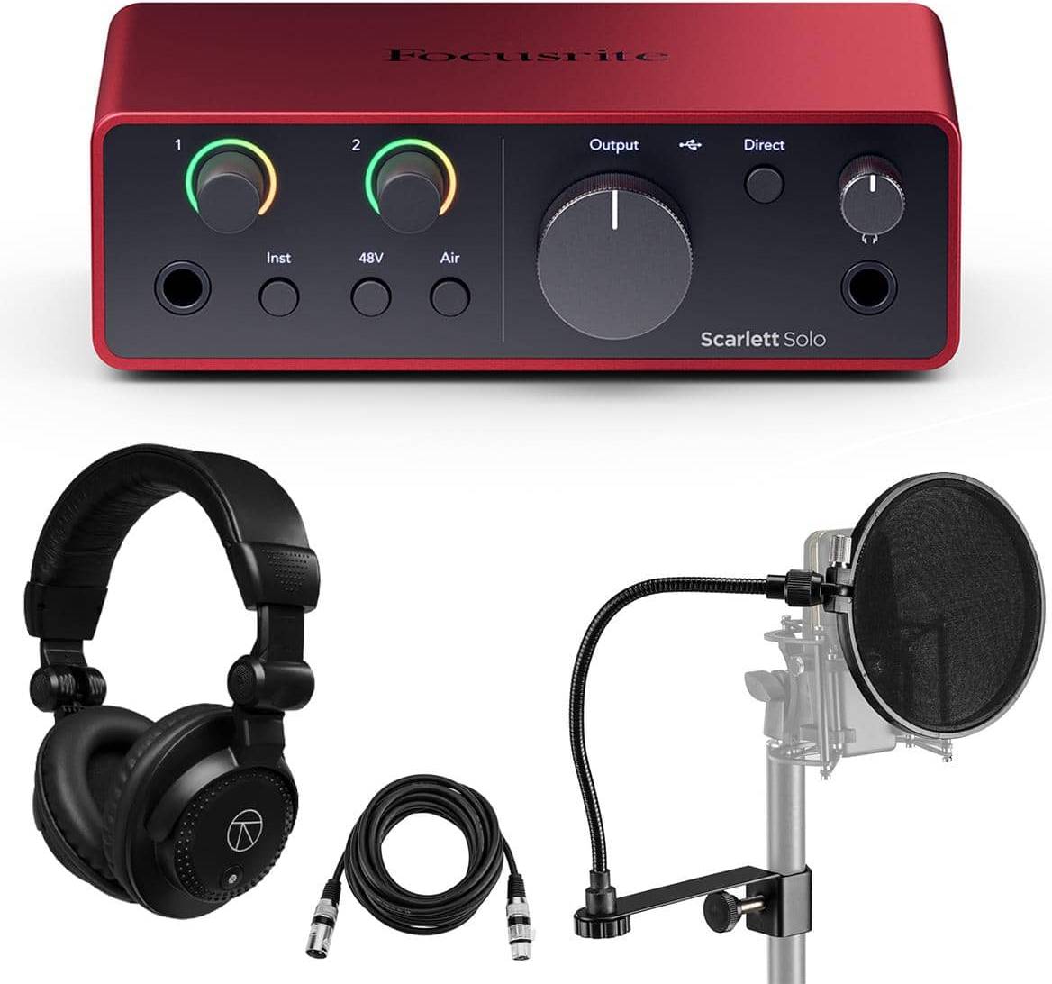 Focusrite scarlett studio Focusrite Scarlett Solo 4th Gen USB Audio Interface Software Bundle