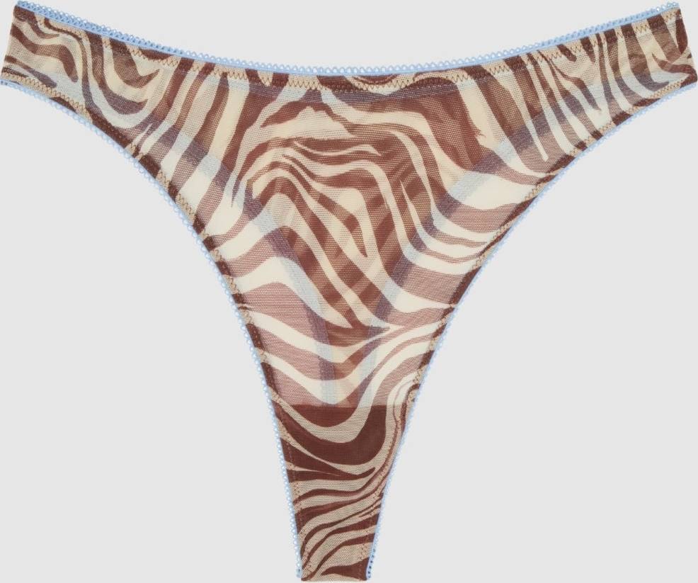 Understatement Mesh Thong Zebra