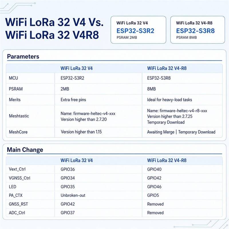 Heltec WiFi LoRa 32 V4-R8 Dev-Board
