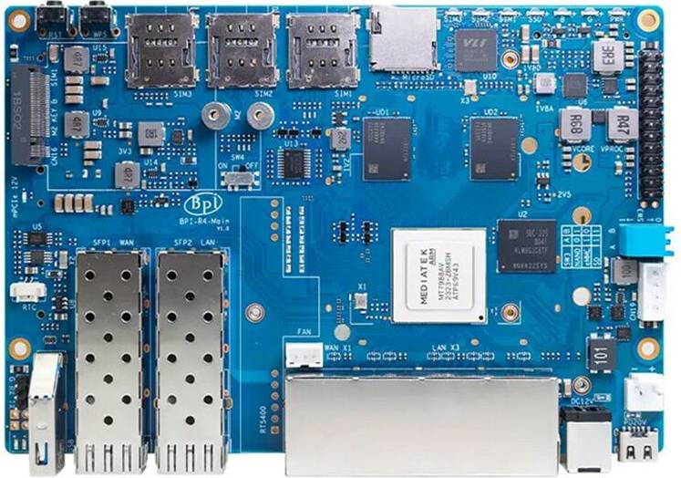 Typecat Banana Pi BPI-R4 Router Entwicklungsboard 4 GB RAM MT7988A