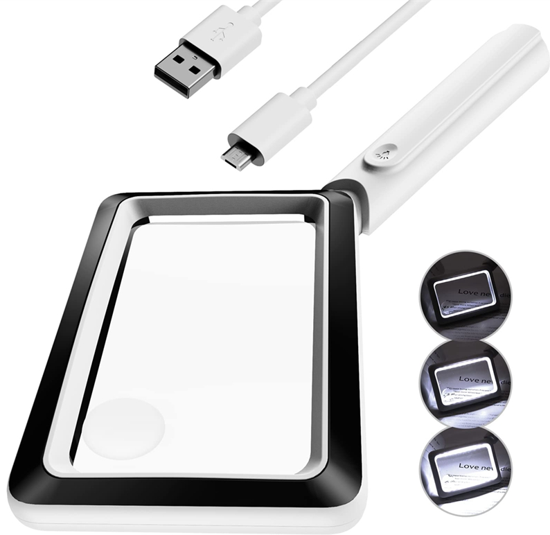 Typecat 4X Rechargeable Magnifying Glass 20LEDs
