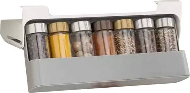 Exogio Wall Mounted Spice Rack Adjustable Seasoning Boxes