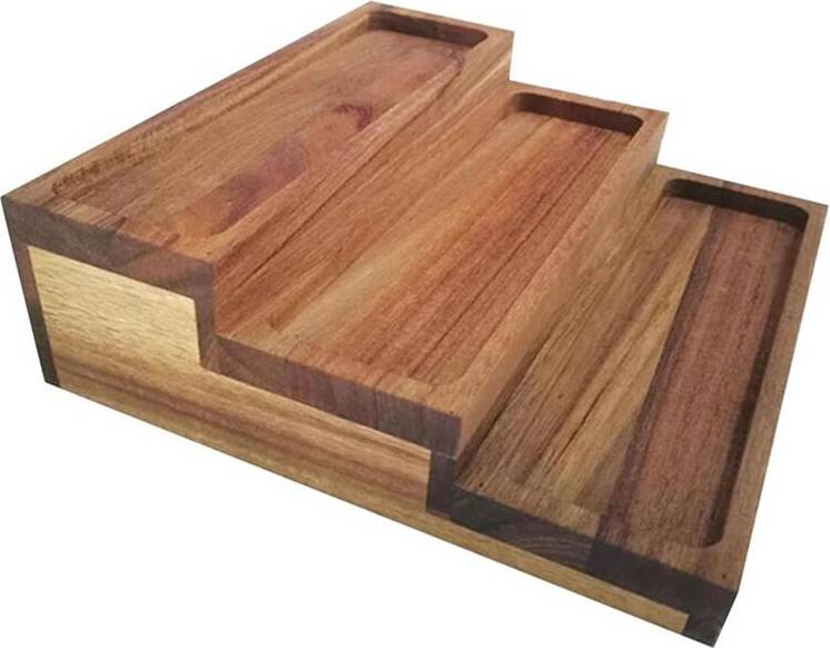 Spice rack Exogio 3 Tier Wood Spice Rack