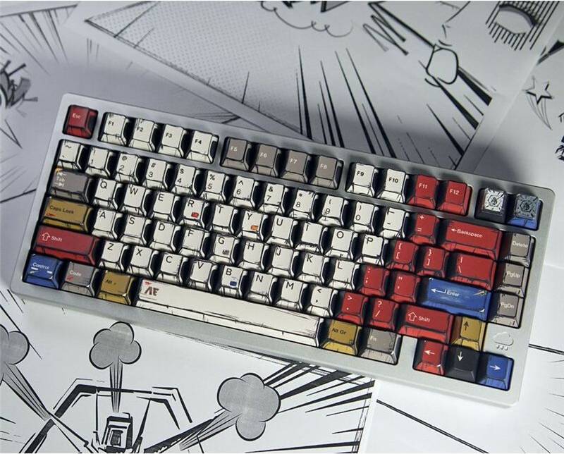 PBT Comic Style Keycaps Set