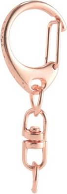 Sodial Keychain Spring Snap Key With Chain And Jump Rings - Rose Gold