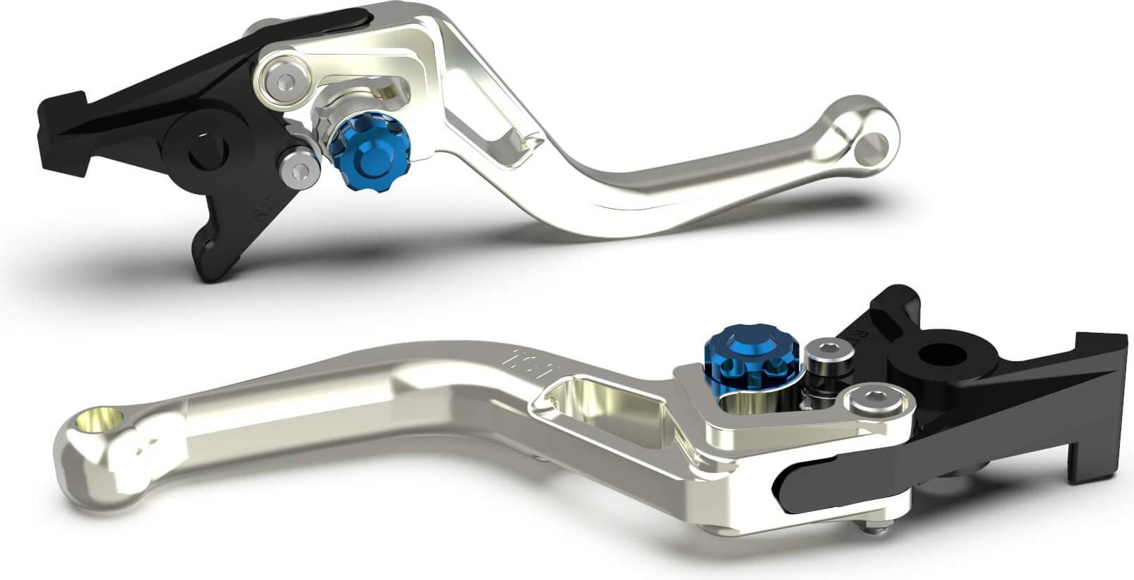 Brake Lever Bow R50 Short Silver Blue