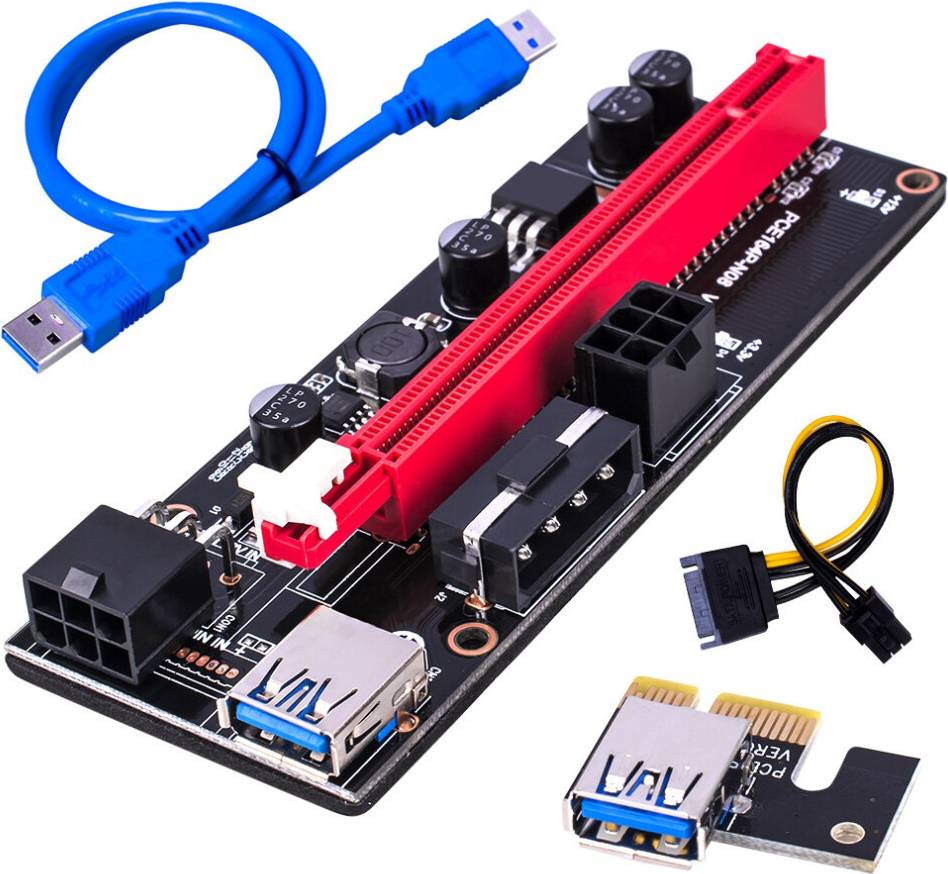 Typecat PCI-E Pcie Riser 009 Express 1X Adapter Card