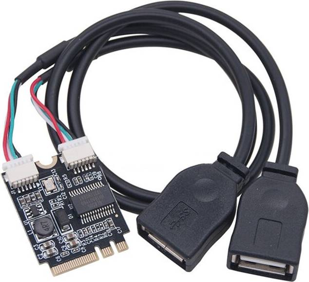 Torribaly M.2 to USB Riser Card 480Mbps Dual Port
