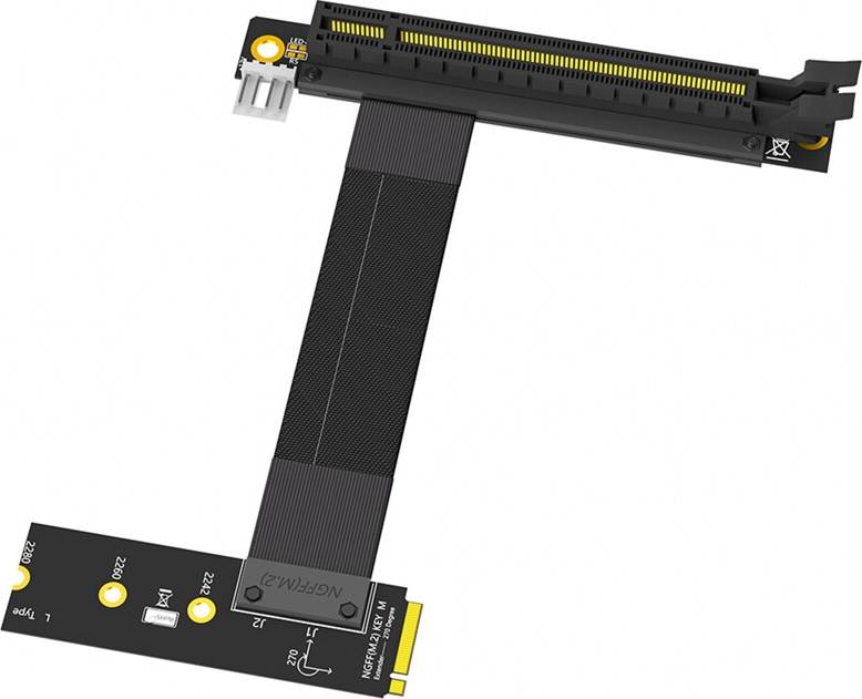 Tauoh M.2 NGFF Key M to PCIe 16x Graphics Card Riser Adapter
