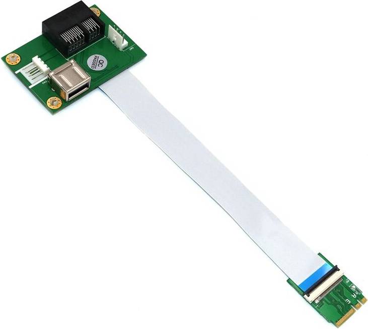 Typecat PCIE Riser NGFF M.2 Key A to PCI-E Express X1 Adapter Card