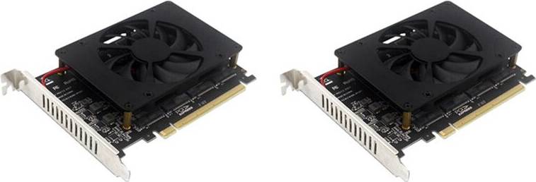 Typecat PCIEX16 NVME M2 MKEY SSD Array Expansion Adapter Card