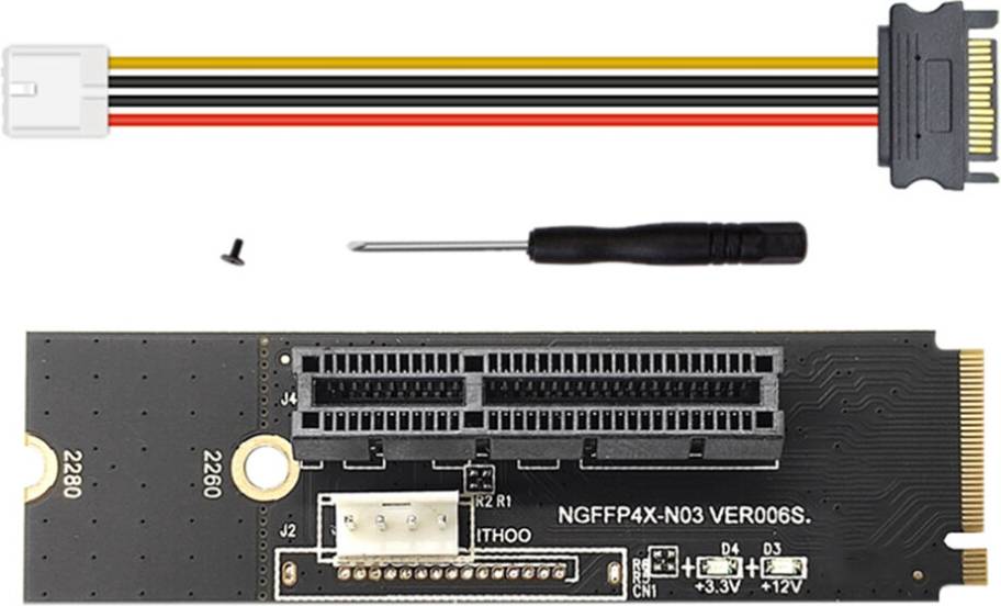 NGFF M.2 to PCI-E 4X X1 Riser Card