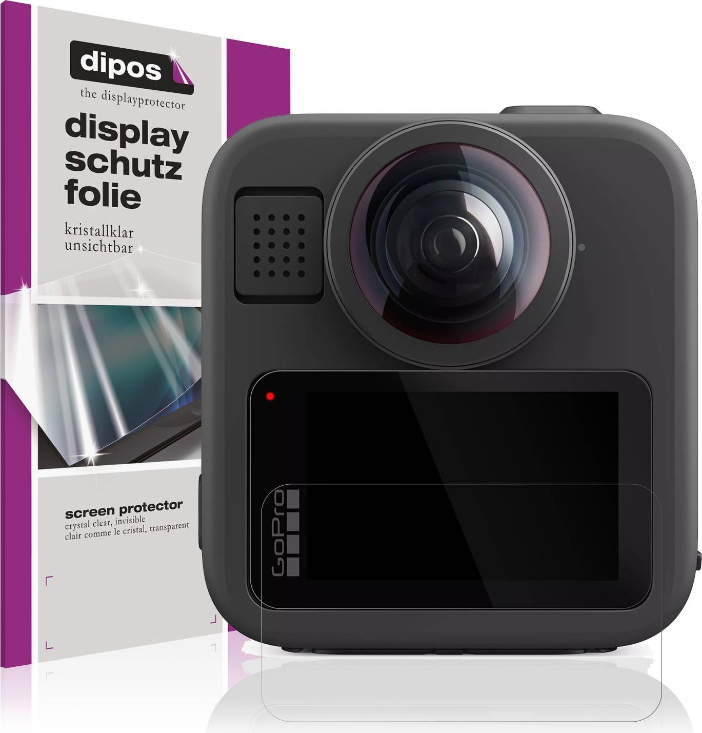 Dipos Screen Protector For GoPro Max 2 Crystal Clear