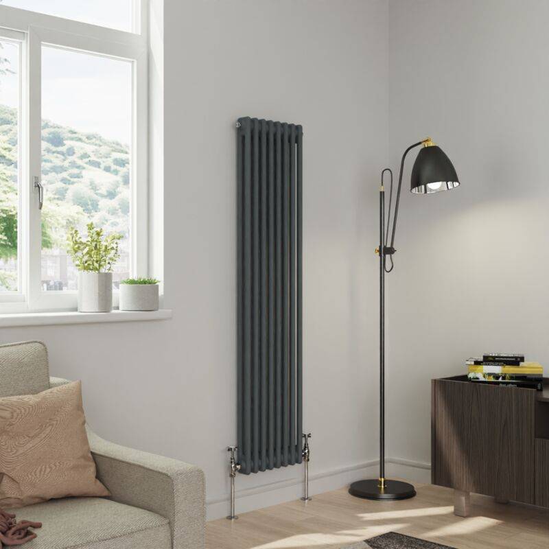 Traditional Double Column Anthracite Radiator