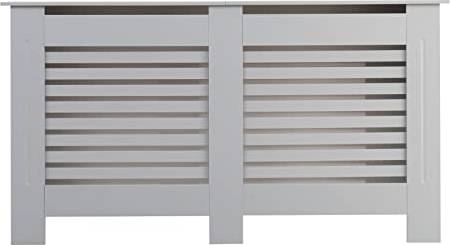 AVC Designs Radiator Cover Large Grey with Horizontal Slats