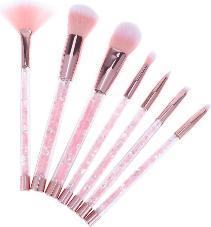 iplusmile Portable Simple Makeup Brush Set Pink