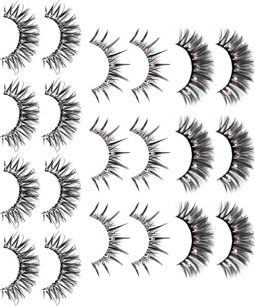 ABOOFAN Fake Lashes With Rhinestones For Natural Look