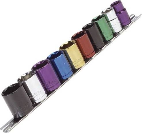 Sealey Premier Deep Multi-Coloured Socket Set 1/4 Inch 12pc Socket Bit