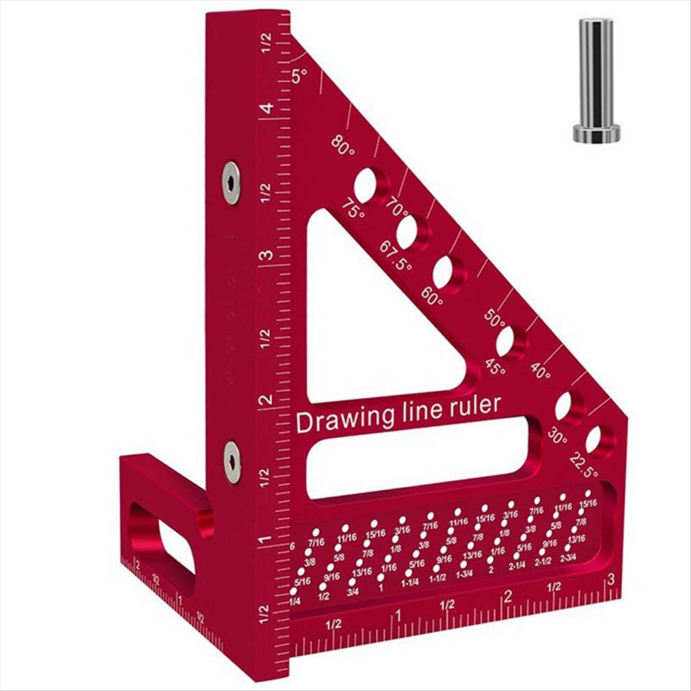 Typecat Carpenter Square Hole Scribing Ruler Measuring Angle Carpenter's Square