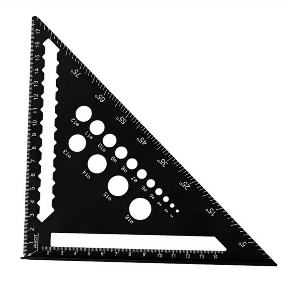 Typecat Triangle Ruler 7 Inch Aluminum Protractor Carpenter's Square