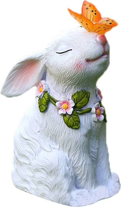 Solar Powered Outdoor Lawn Rabbit Figurine
