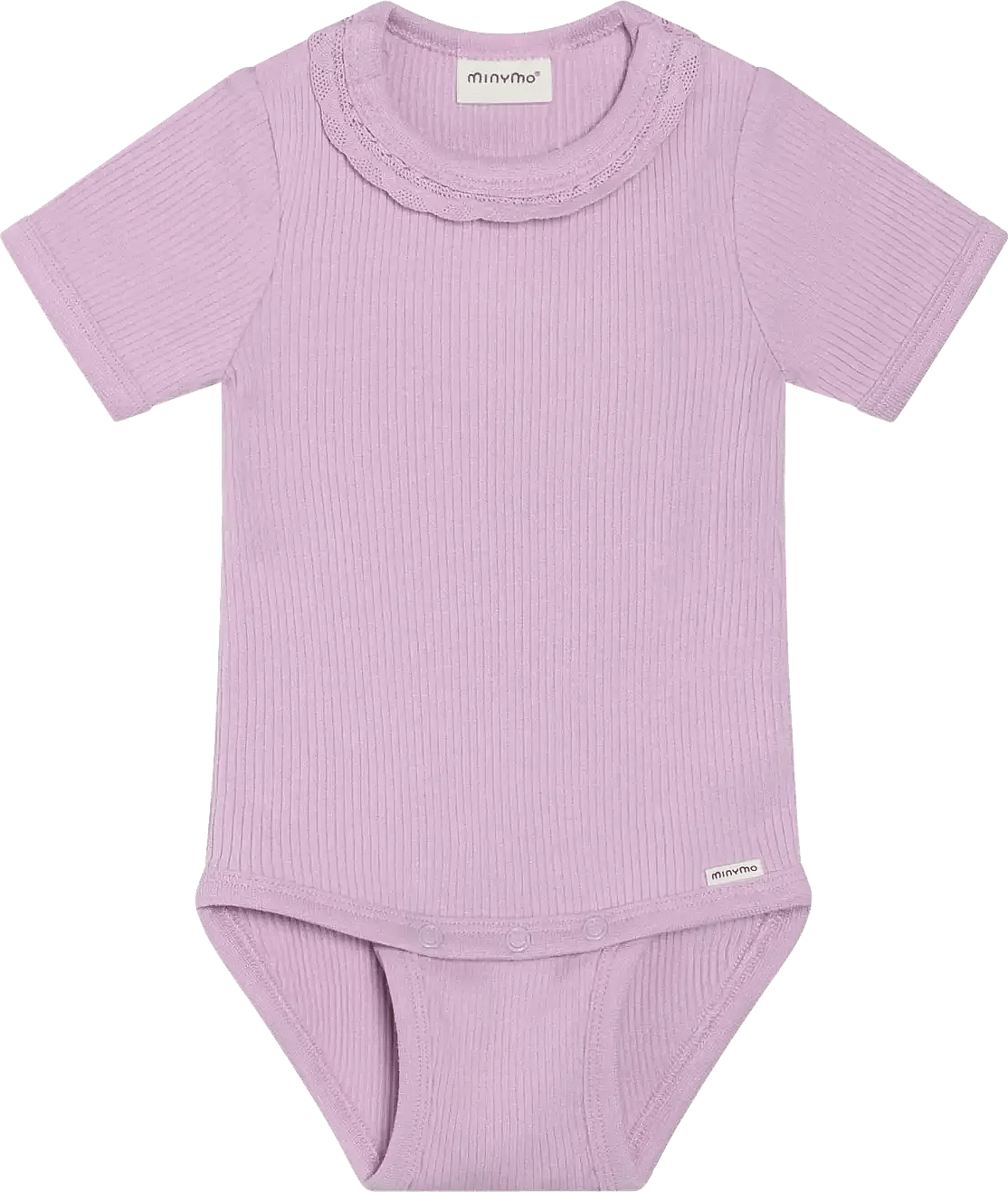 Minymo Body K/Ä Rib Bomull Modal - Violet Streck