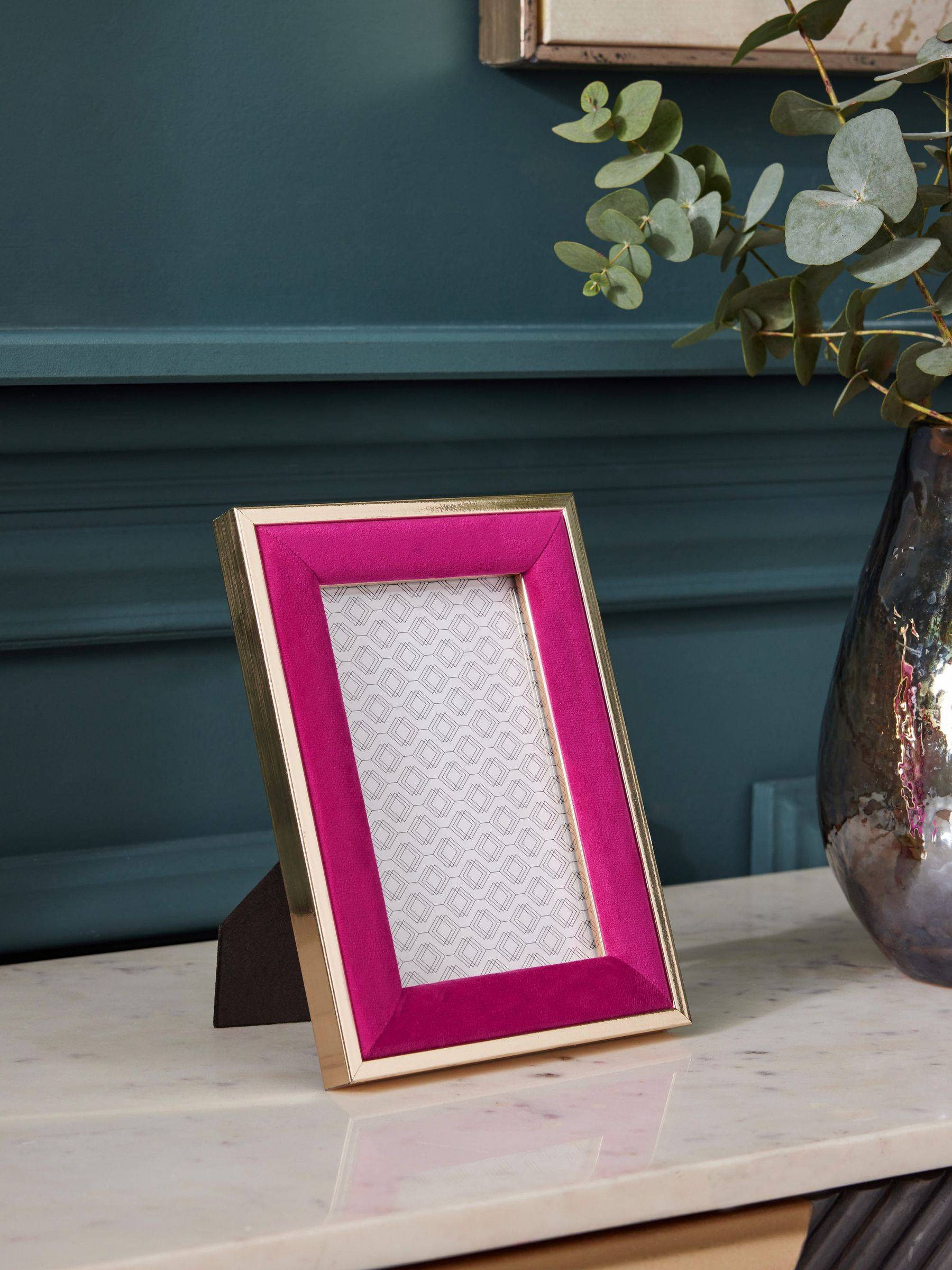 Pink Velvet Picture Frame