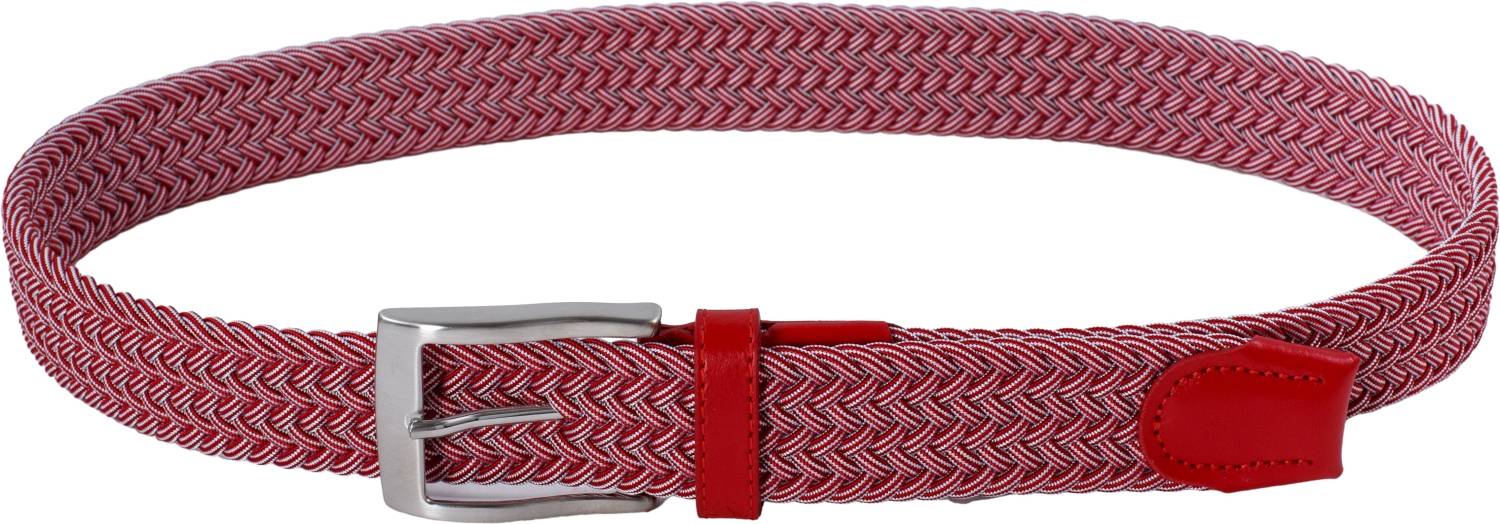 Alberto Gürtel Multicolor Braided - Rot
