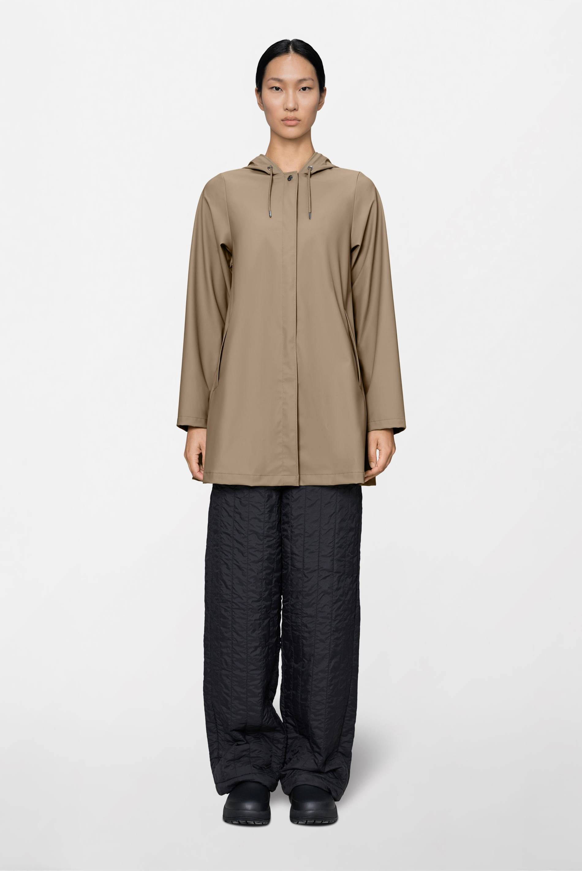 Rains A-Line W Jacket Polyester - Beige