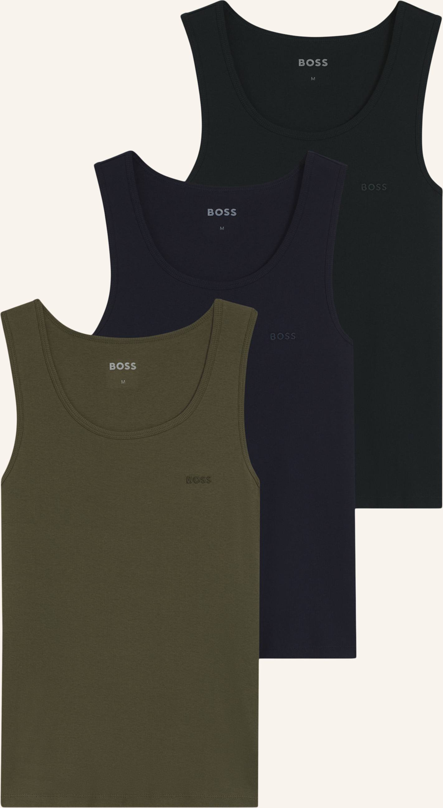 BOSS Tanktop3P Ribclassic - Black