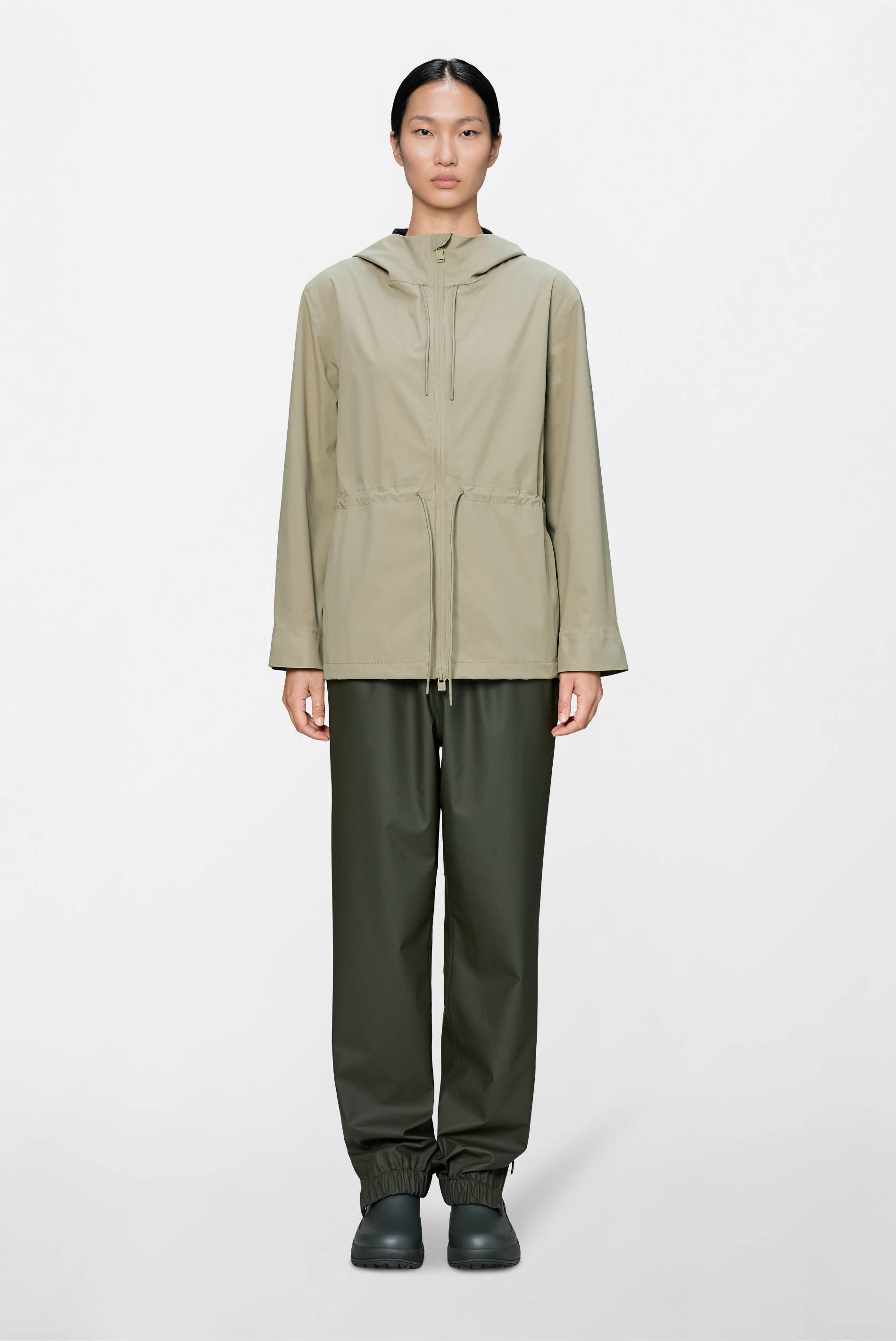 Rains Suva Hardshell String W Jacket - Beige