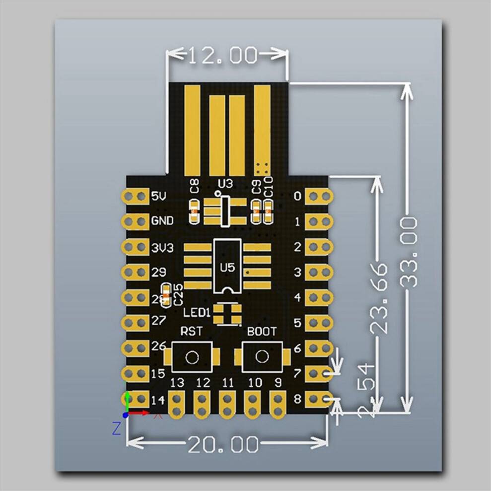Saudism Flash Microcontroller Development Board RP2040