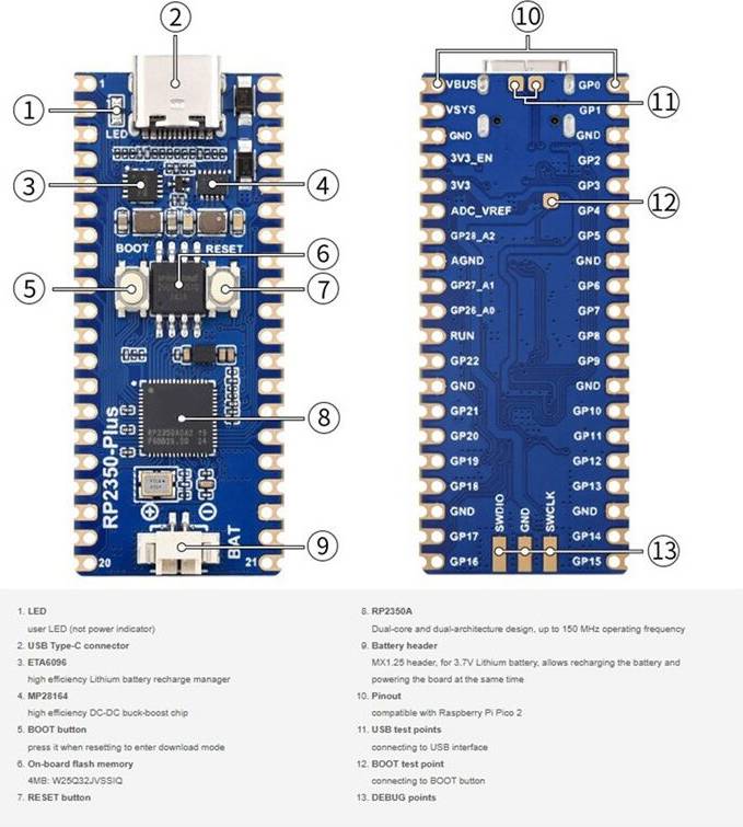 Torribaly RP2350 Development Board Microcontroller