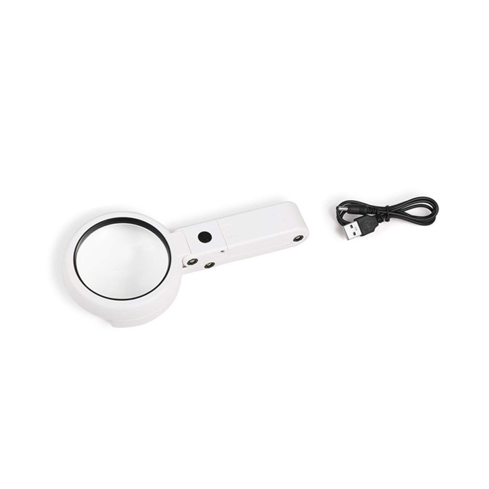 Saudism Portable Foldable Magnifier 8LED Light