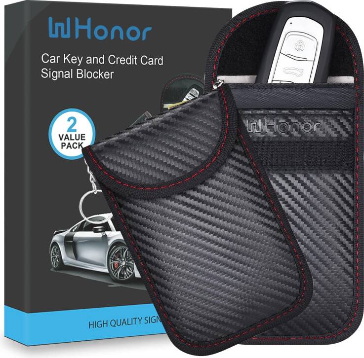 Faraday pouch for keys WHonor Faraday Pouch Keyless Entry Signal Blocker Anti-Theft RFID Blocking Key Fob Protector
