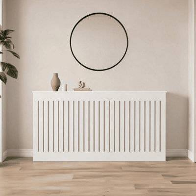 Large radiator covers Home Source Extra Large Radiator Cover 170cm White